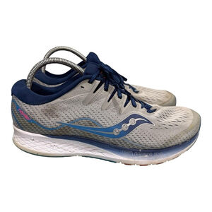 Saucony Ride ISO 2 Shoes Mens Size 11 Navy Blue Gray Running ISO Series S20515-1